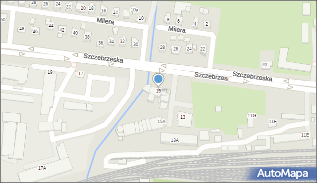 Zamość, Szczebrzeska, 15, mapa Zamościa