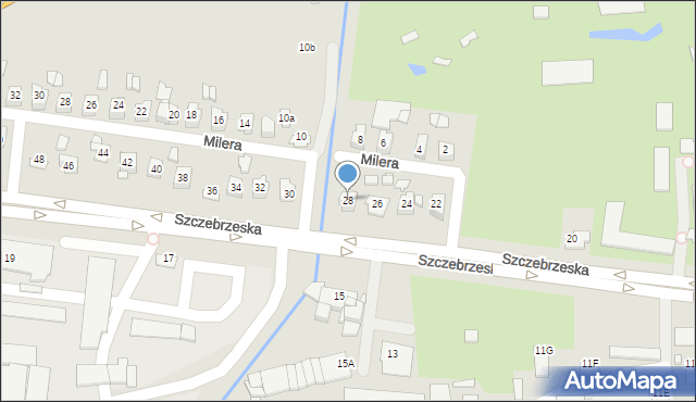 Zamość, Szczebrzeska, 28, mapa Zamościa