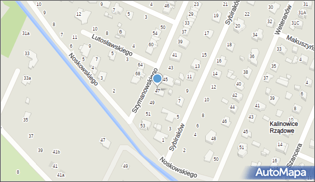 Zamość, Szymanowskiego Karola, 47, mapa Zamościa