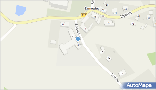 Żarnowiec, Szkolna, 4, mapa Żarnowiec