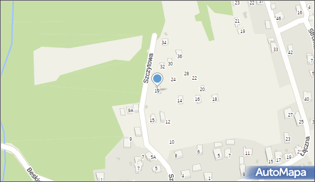 Zarzecze, Szczytowa, 19, mapa Zarzecze