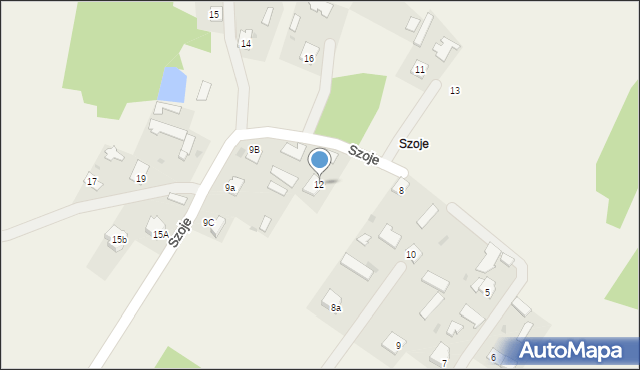 Zarzecze, Szoje, 12, mapa Zarzecze