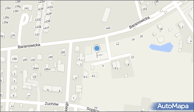 Zaścianki, Szosa Baranowicka, 2, mapa Zaścianki