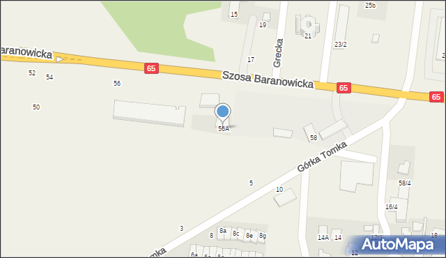 Zaścianki, Szosa Baranowicka, 56A, mapa Zaścianki