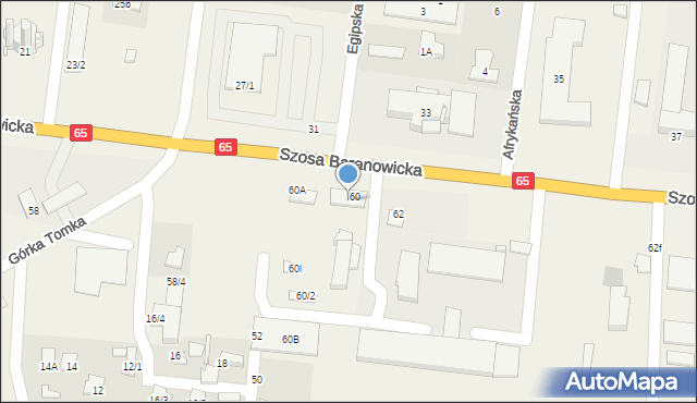 Zaścianki, Szosa Baranowicka, 60/1, mapa Zaścianki