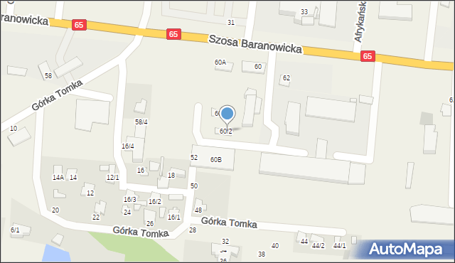 Zaścianki, Szosa Baranowicka, 60/2, mapa Zaścianki