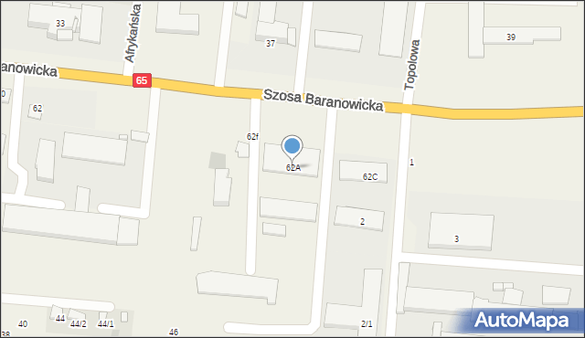 Zaścianki, Szosa Baranowicka, 62A, mapa Zaścianki