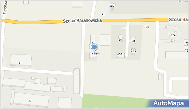 Zaścianki, Szosa Baranowicka, 64/2, mapa Zaścianki