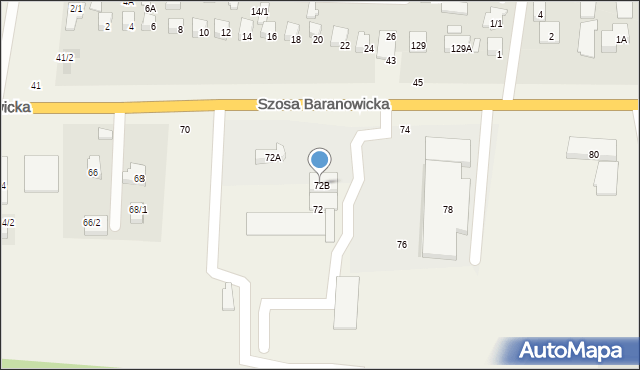 Zaścianki, Szosa Baranowicka, 72B, mapa Zaścianki