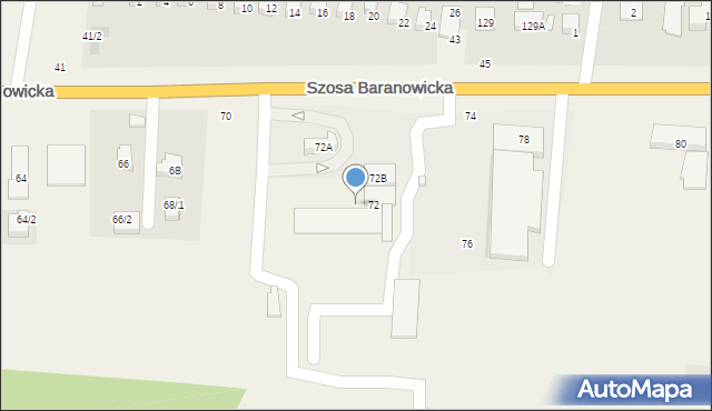 Zaścianki, Szosa Baranowicka, 72C, mapa Zaścianki