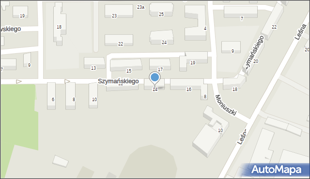 Zawiercie, Szymańskiego Franciszka, 14, mapa Zawiercie