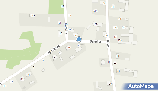 Zawiszyn, Szkolna, 20, mapa Zawiszyn