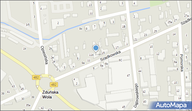 Zduńska Wola, Szadkowska, 13, mapa Zduńska Wola