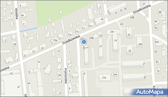 Zduńska Wola, Szadkowska, 20, mapa Zduńska Wola