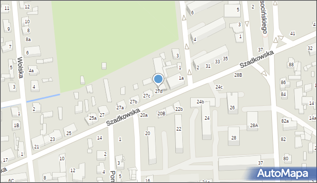 Zduńska Wola, Szadkowska, 27d, mapa Zduńska Wola