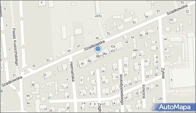 Zduńska Wola, Szadkowska, 38b, mapa Zduńska Wola