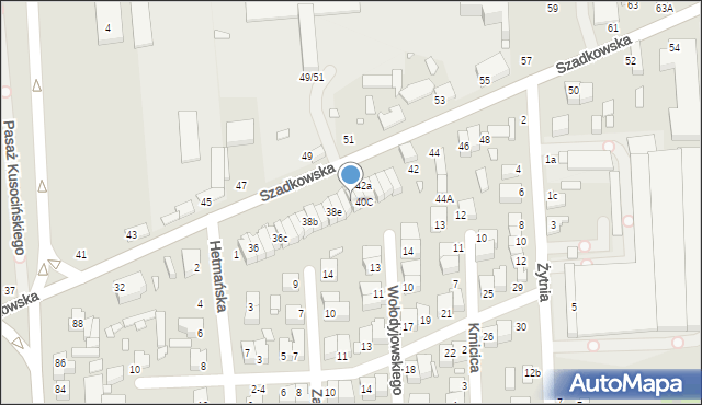 Zduńska Wola, Szadkowska, 40a, mapa Zduńska Wola