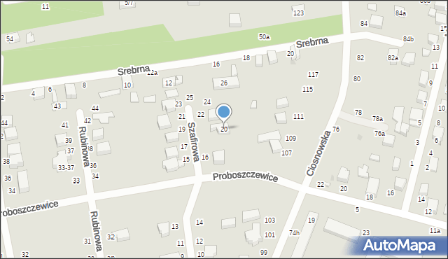 Zgierz, Szafirowa, 20, mapa Zgierz