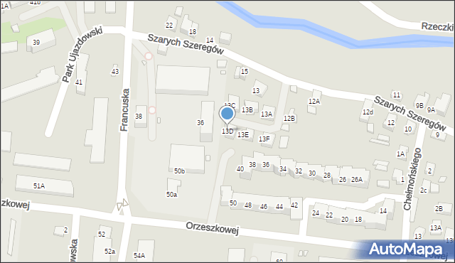 Zgorzelec, Szarych Szeregów, 13D, mapa Zgorzelec