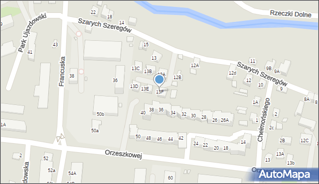 Zgorzelec, Szarych Szeregów, 13F, mapa Zgorzelec