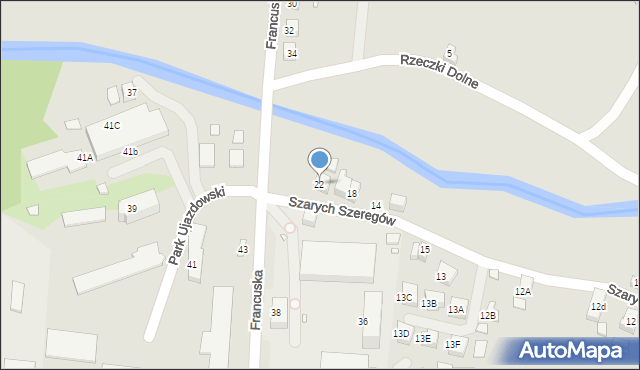 Zgorzelec, Szarych Szeregów, 22, mapa Zgorzelec