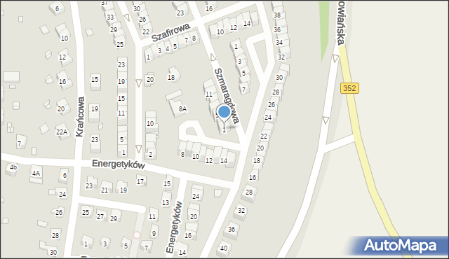 Zgorzelec, Szmaragdowa, 1, mapa Zgorzelec