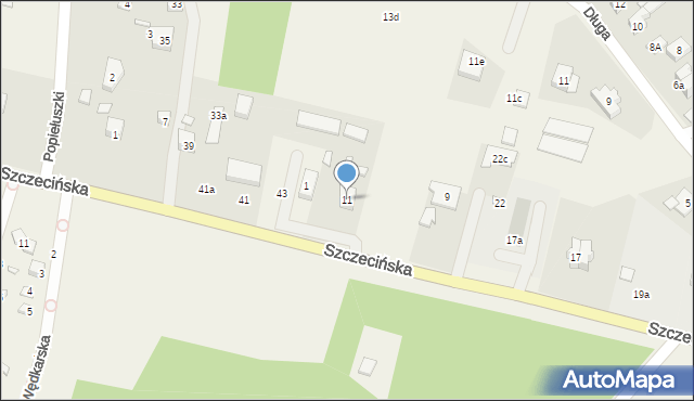 Zieleniewo, Szczecińska, 11, mapa Zieleniewo