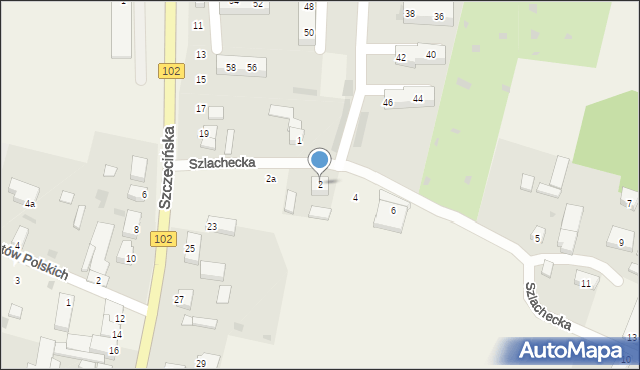 Zieleniewo, Szlachecka, 2, mapa Zieleniewo