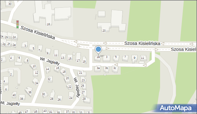 Zielona Góra, Szosa Kisielińska, 1a, mapa Zielona Góra