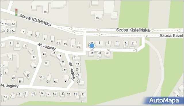 Zielona Góra, Szosa Kisielińska, 3a, mapa Zielona Góra