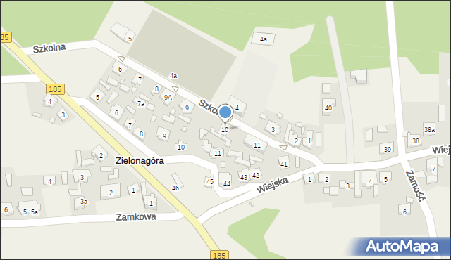 Zielonagóra, Szkolna, 10, mapa Zielonagóra