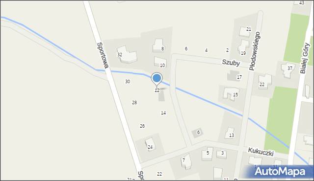 Zielonki-Wieś, Szuby Stanisława, 12, mapa Zielonki-Wieś