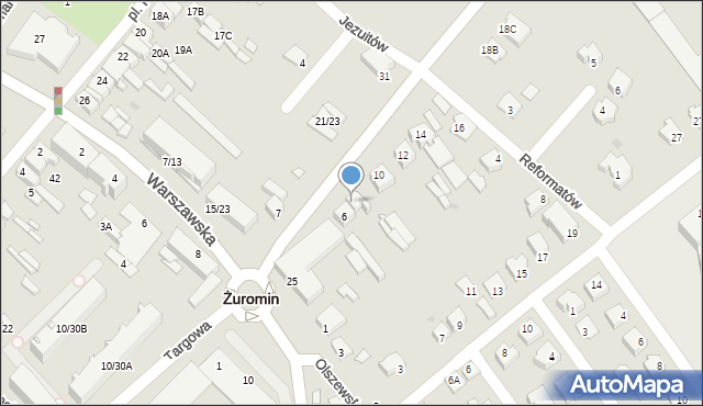 Żuromin, Szpitalna, 8a, mapa Żuromin