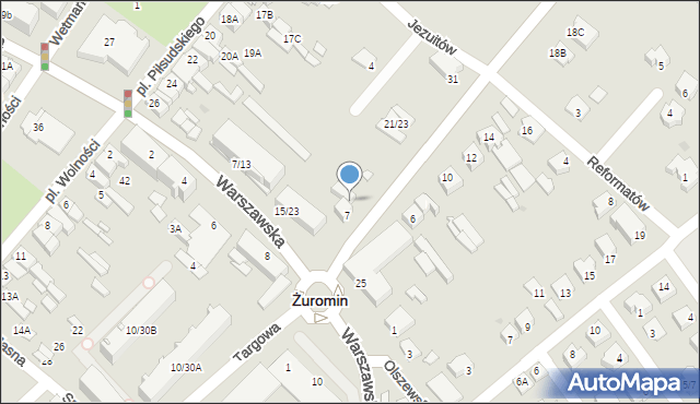 Żuromin, Szpitalna, 9, mapa Żuromin