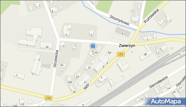 Zwierzyn, Szeroka, 1, mapa Zwierzyn