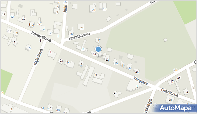 Aleksandrów Kujawski, Targowa, 14A, mapa Aleksandrów Kujawski