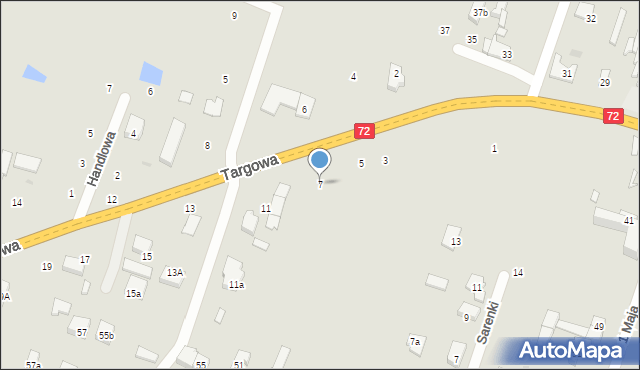 Aleksandrów Łódzki, Targowa, 7, mapa Aleksandrów Łódzki