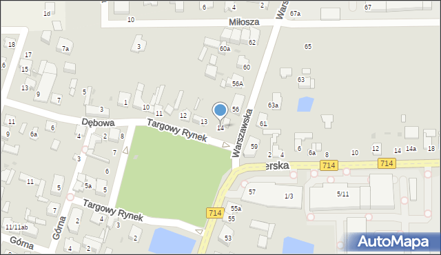 Aleksandrów Łódzki, Targowy Rynek, 14, mapa Aleksandrów Łódzki