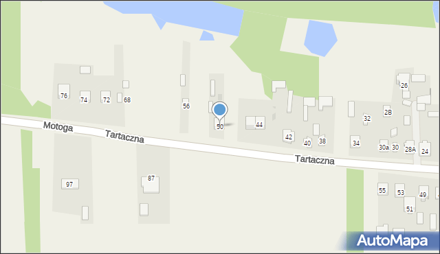 Baranów, Tartaczna, 50, mapa Baranów