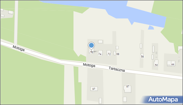 Baranów, Tartaczna, 76, mapa Baranów