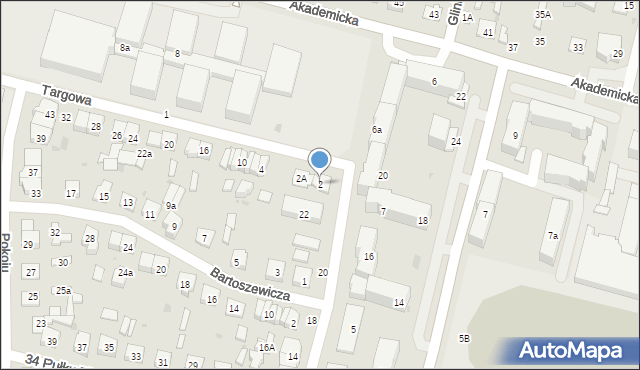 Biała Podlaska, Targowa, 2, mapa Białej Podlaskiej