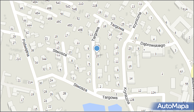 Bielsk Podlaski, Targowa, 10, mapa Bielsk Podlaski
