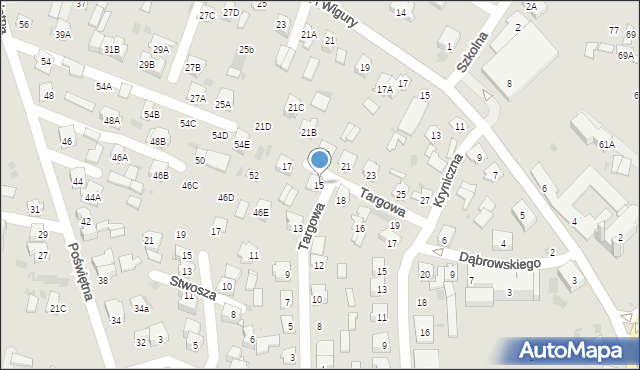Bielsk Podlaski, Targowa, 15, mapa Bielsk Podlaski