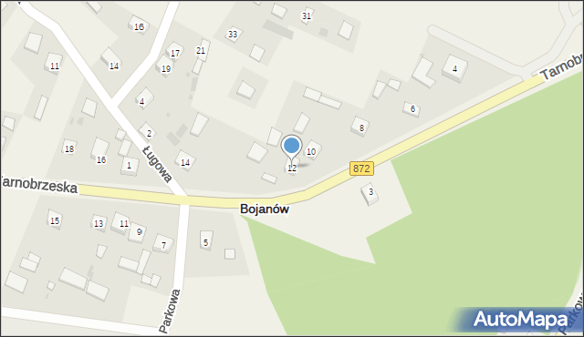 Bojanów, Tarnobrzeska, 12, mapa Bojanów