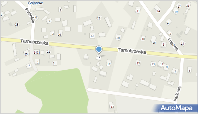 Bojanów, Tarnobrzeska, 19, mapa Bojanów