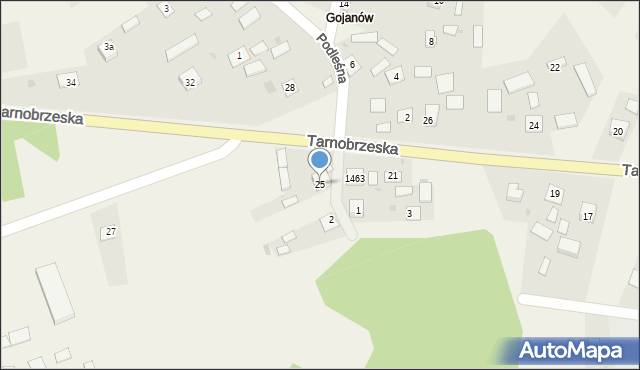 Bojanów, Tarnobrzeska, 25, mapa Bojanów
