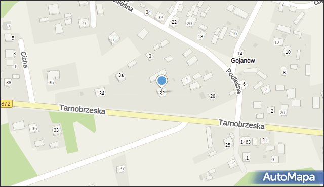 Bojanów, Tarnobrzeska, 32, mapa Bojanów