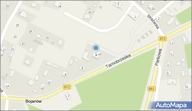 Bojanów, Tarnobrzeska, 4, mapa Bojanów