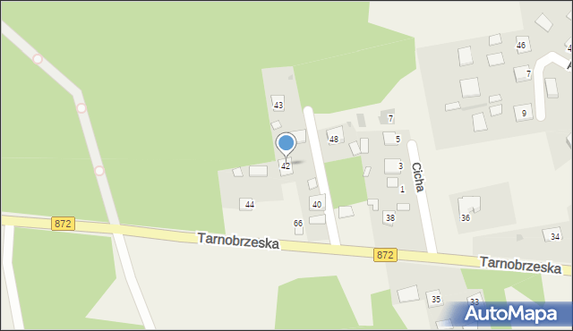 Bojanów, Tarnobrzeska, 42, mapa Bojanów