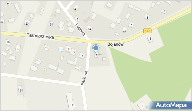 Bojanów, Tarnobrzeska, 5, mapa Bojanów